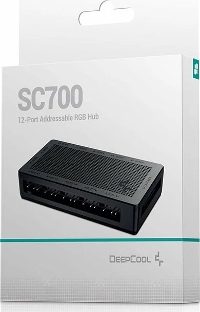 Hub ARGB Deepcool SC700 12-port 5V 3-pin me furnizim SATA, zi