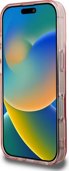 Mbështjellës Guess IML Rhinestones MagSafe për iPhone 16 Pro, Rozë