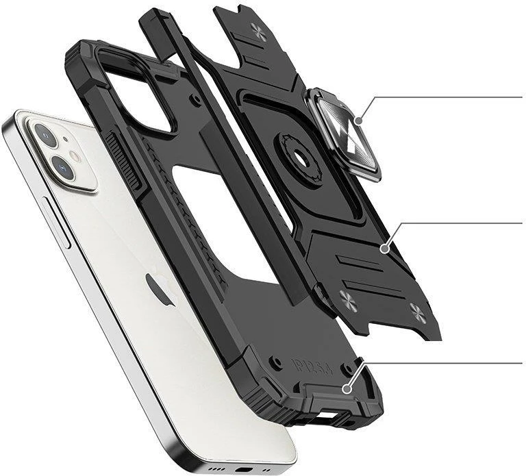 Mbështjellës Wozinsky Ring Armor për iPhone 14 Plus, i zi