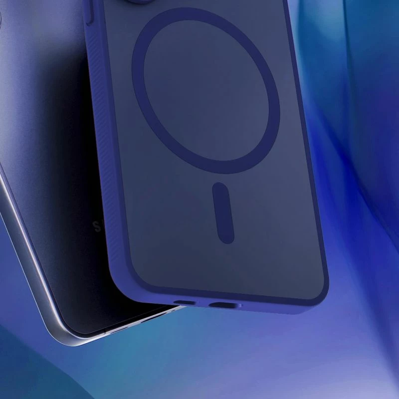 Maskë telefoni 3mk Smoke MagCase për iPhone 16, blu-transparente
