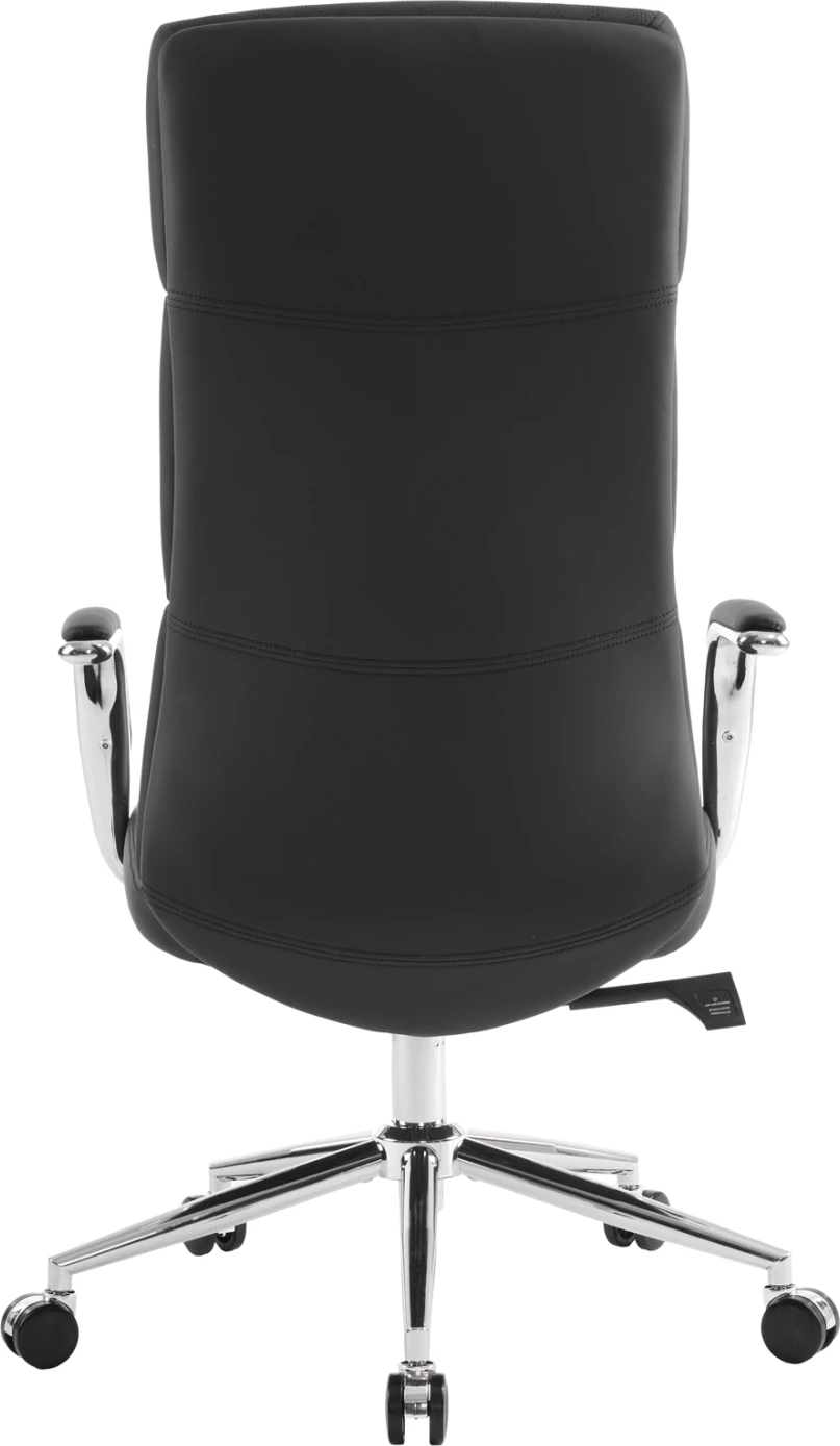 Karrige zyre MEITE FH18353.01, lëkurë sintetike e zezë, bazë kromi, 66x71x127cm