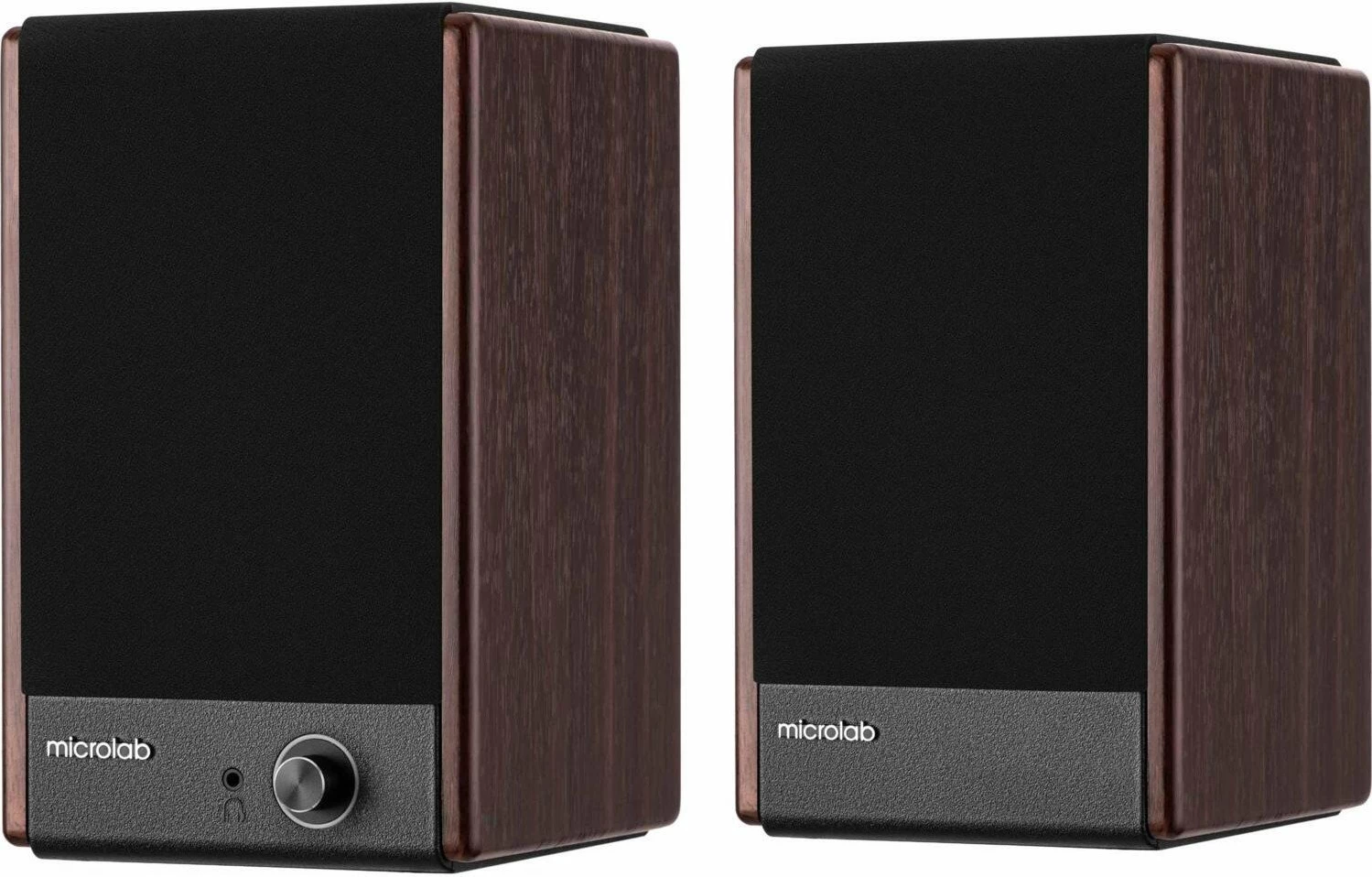 Altoparlantë Microlab Solo 4 2.0 me Bluetooth, kafe dru/zezë