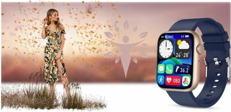 Smartwatch për femra Gravity, e zezë