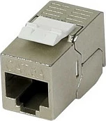 Modul Keystone Synergy21 RJ45 CAT6A 500MHz, short, me kapëse kablli, argjend