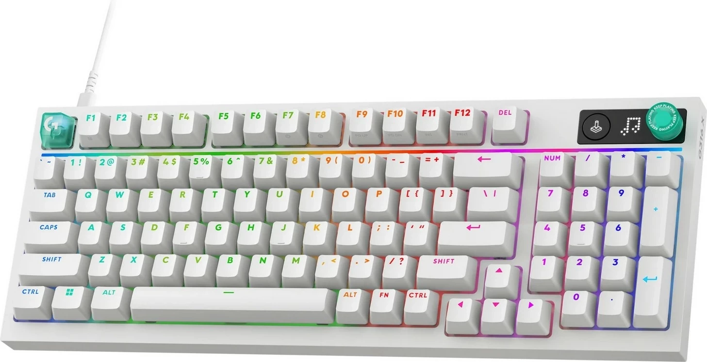 Tastierë gaming Logitech G316 X, mekanike, RGB, 96%, e bardhë