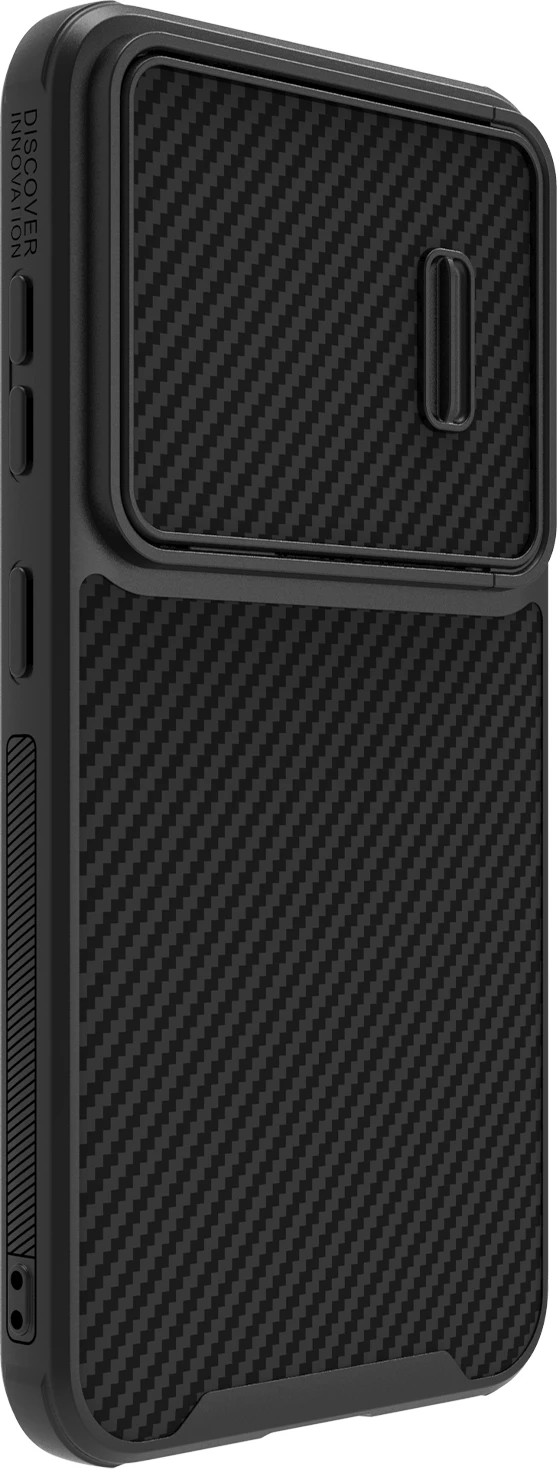 Mbështjellës Nillkin Synthetic Fiber S Case për Samsung Galaxy S23, me kapak kamere, i zi