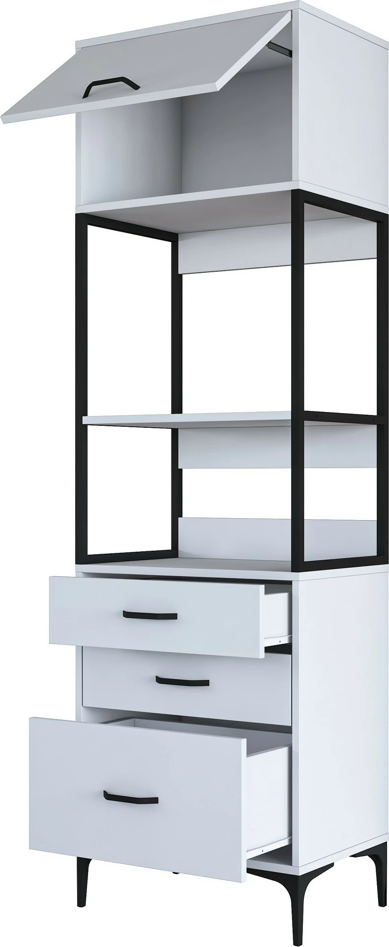 Dollap multifunksional Hanah Home, JE135 - 3101, i bardhë