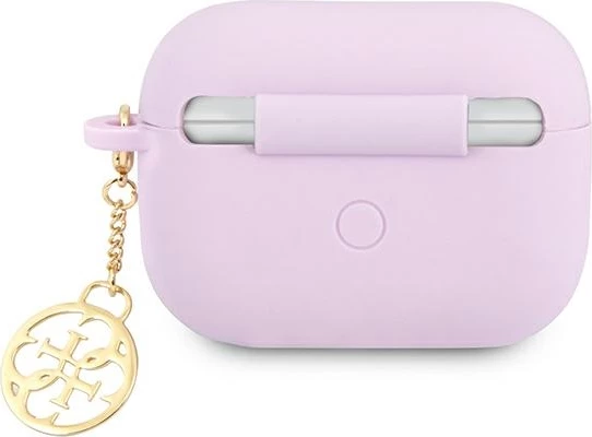 Mbështjellës Guess Charm 4G për AirPods Pro, Violet