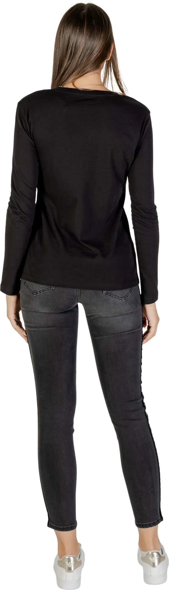 Maicë me mëngë të gjata për femra Armani Exchange XW001456 AF10356, e zezë-ari [Madhësia: XXL]