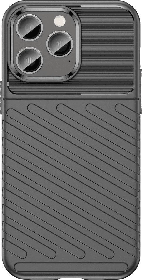 Mbështjellës ONASI Thunder Armor 17990 për iPhone 15 Pro Max, silikon, i zi