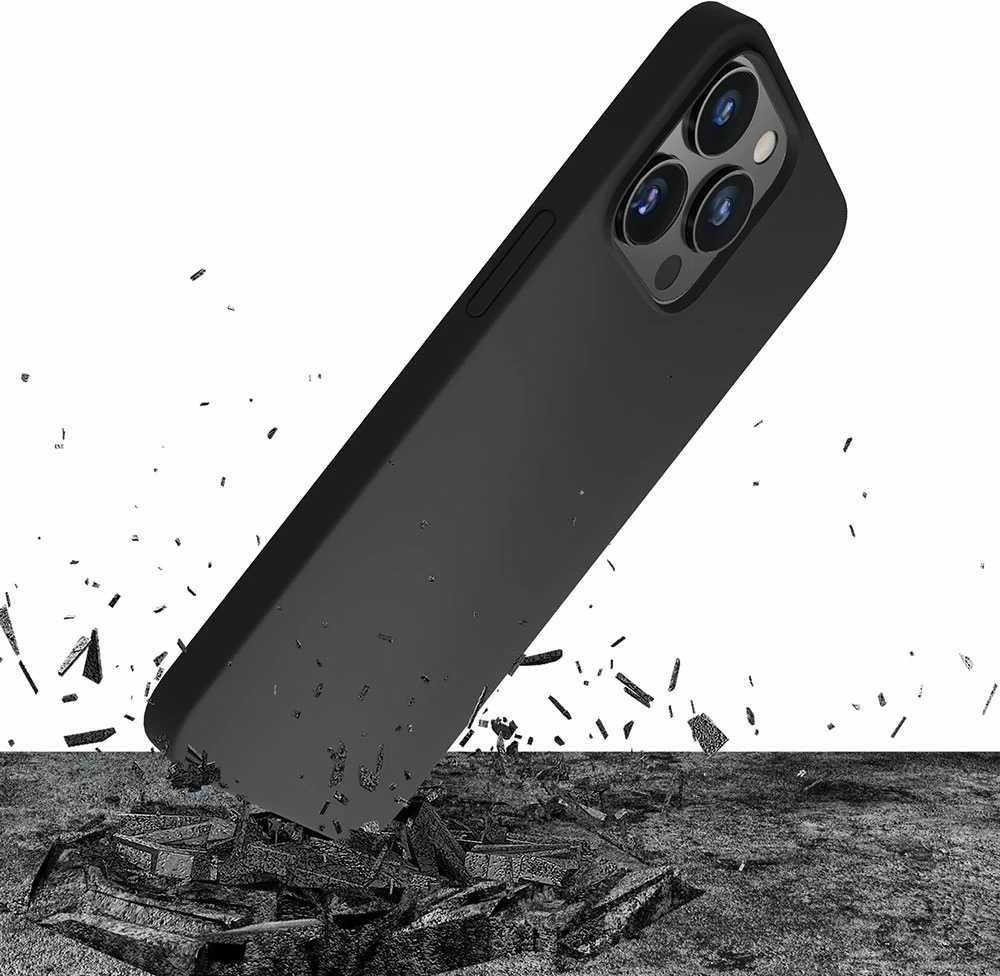 Mbështjellës silikon për celular 3mk, iPhone 13 Pro Max, i zi