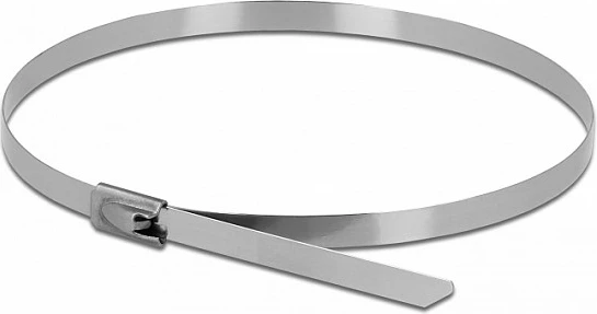 Lidhëse kabllosh DeLOCK 18770, çelik inox, 500 mm, e lëshueshme, ngjyrë inox (10 copë)