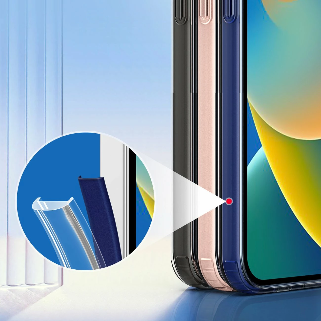 Mbështjellës Dux Ducis Clin2 për iPhone 14, MagSafe, Kaltër