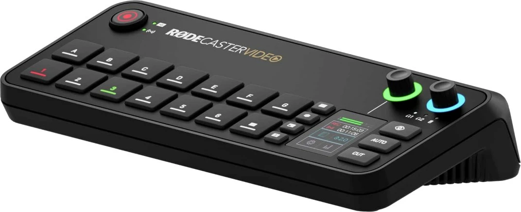 Stacion prodhimi RØDE RØDECaster Video, për podcast dhe muzikë, i zi