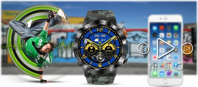 Smartwatch Gravity unisex, e zezë