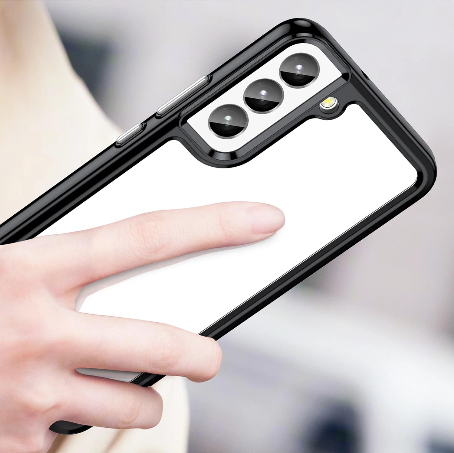 Mbështjellës Hurtel Outer Space Case për Samsung Galaxy S23+, i zi