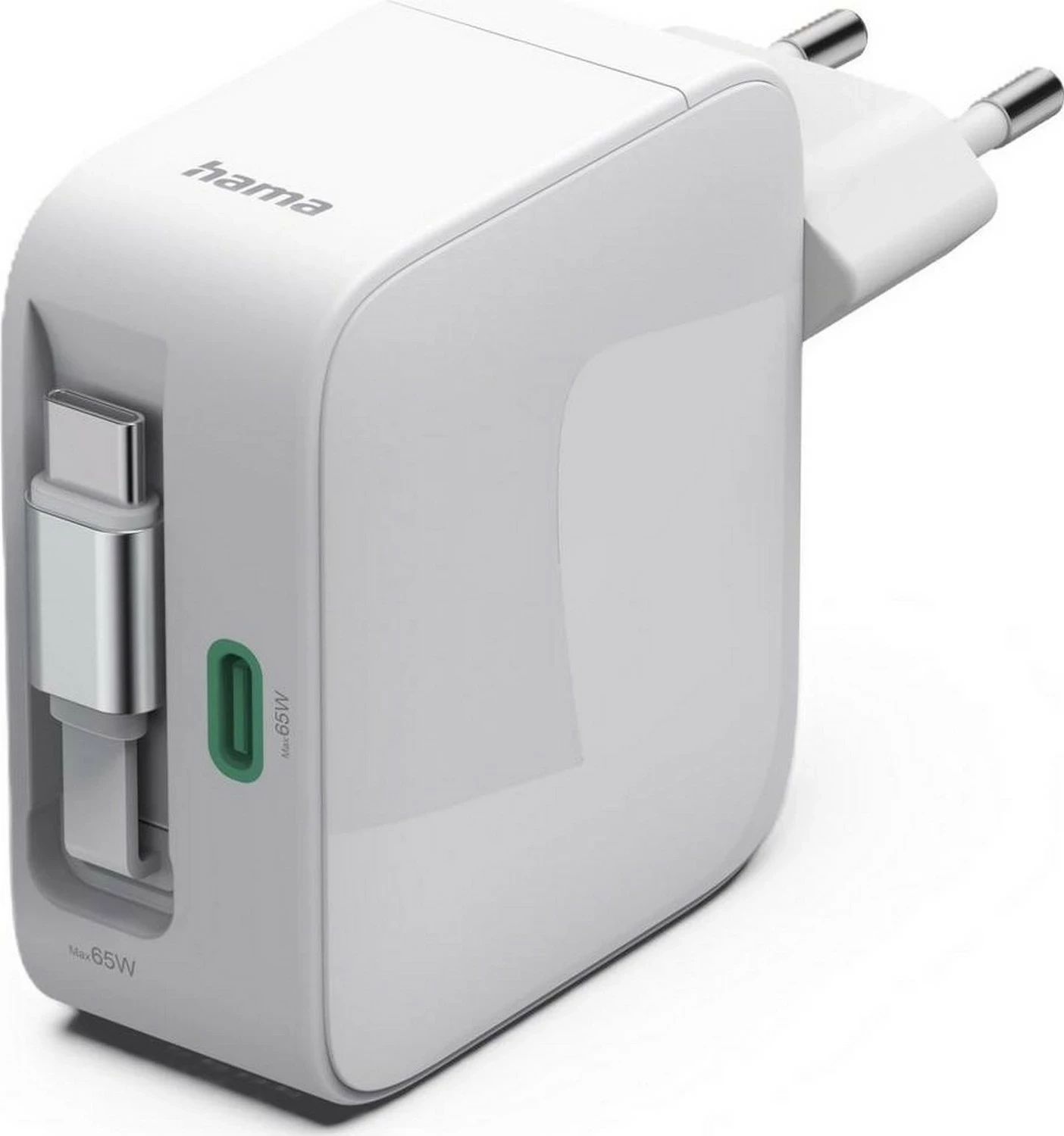 Karikues Hama GaN 65W, 2x USB-C, i bardhë