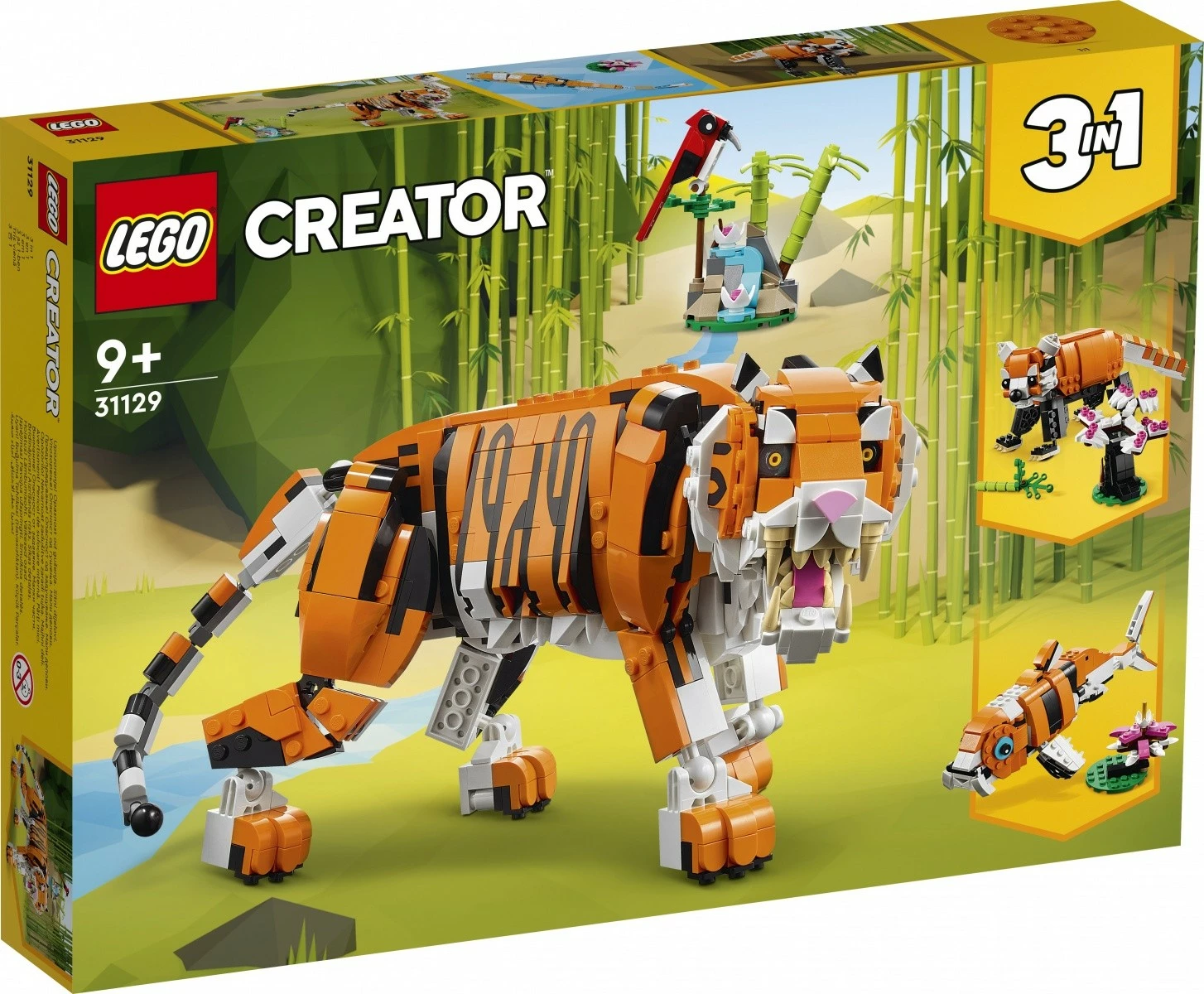 Set ndërtimi LEGO Creator 31129 Majestic Tiger, 755 pjesë, 3-në-1