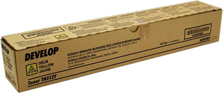 Toner, Develop TN-512 TN512 (A33K2D2), rendiment 24,000 faqe, i verdhë, paketë 1