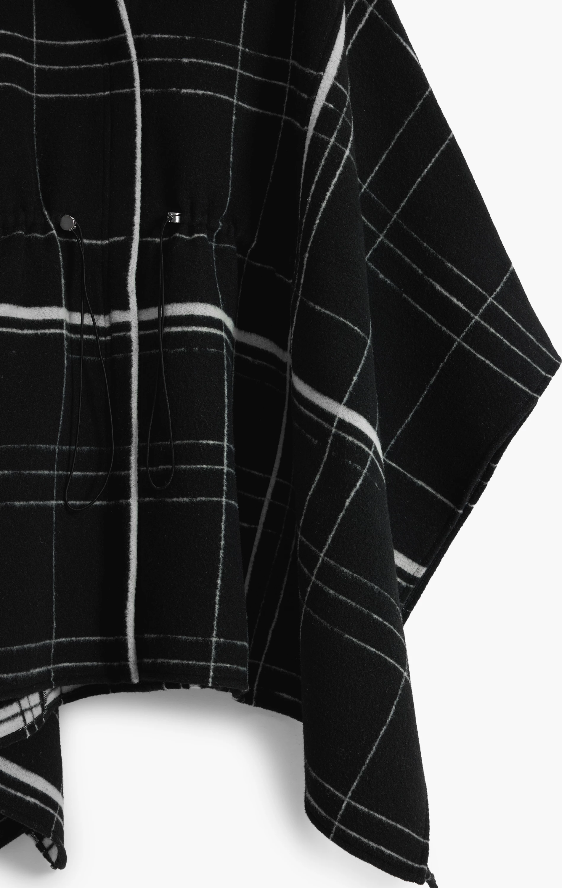 Poncho DESIGUAL ALDAMA CUADROS femra, e zezë