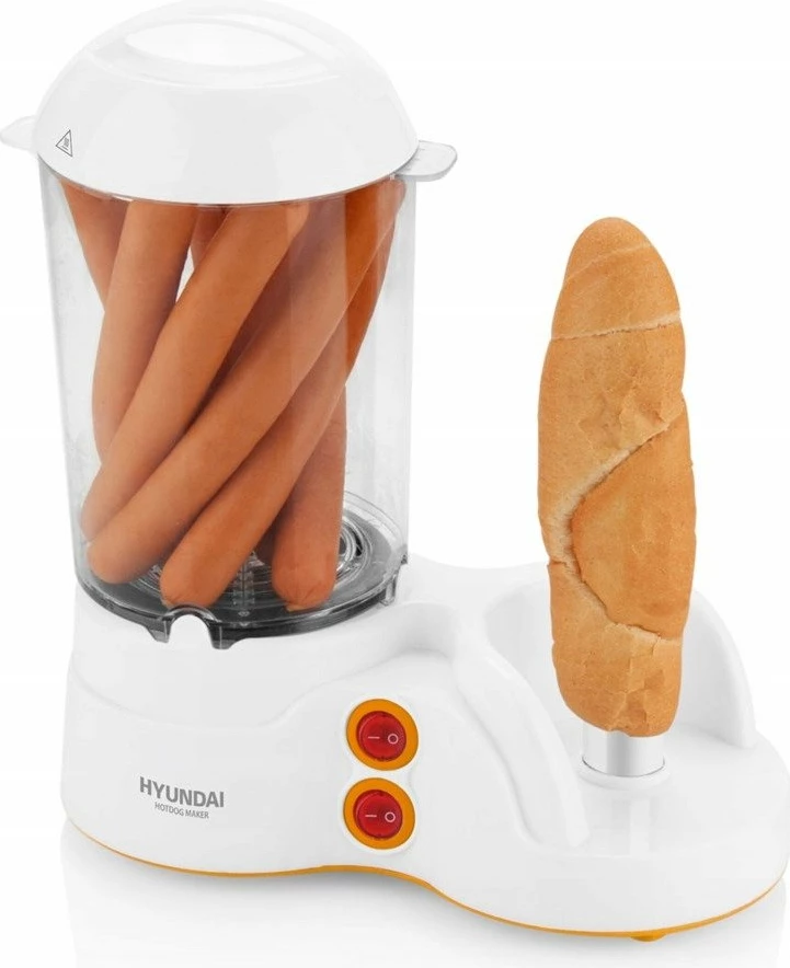 Aparat për hot dog Hyundai HDM110, 380W, deri 12 salsiçe, i bardhë
