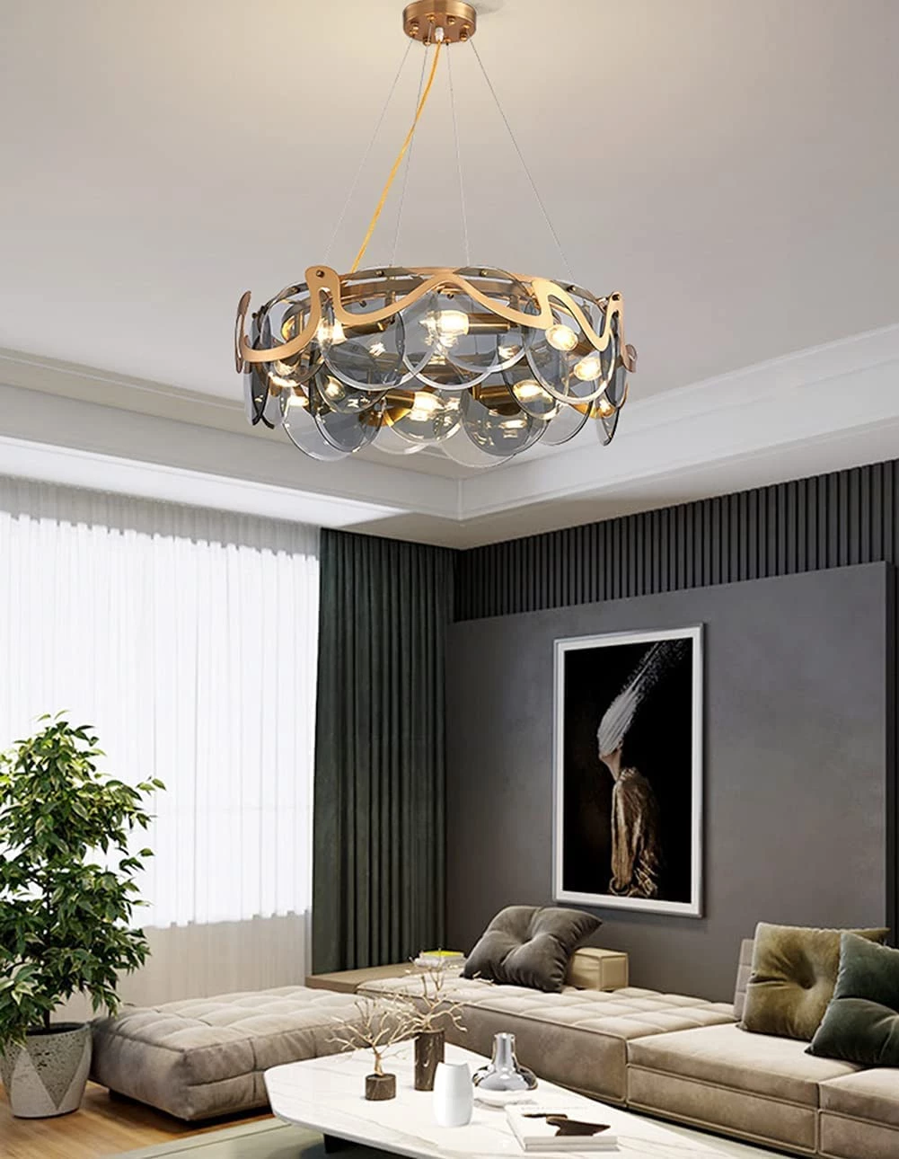 Abazhur i varur dekorativ 8051-BK