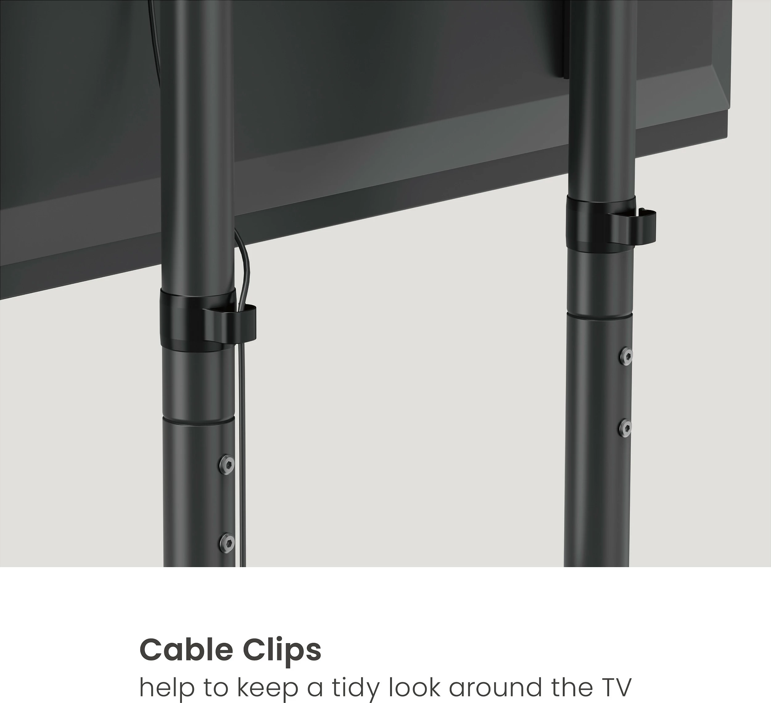 Mbajtëse dyshemeje për TV/Monitor EQUIP 650635, 50-90", VESA 600x400, 60 kg, me rrota, e zezë