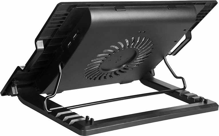 Pad ftohës për laptop Tracer Icestorm TRASTA46338, 17\", 1x125mm fan LED blu, 2x USB 2.0, i zi