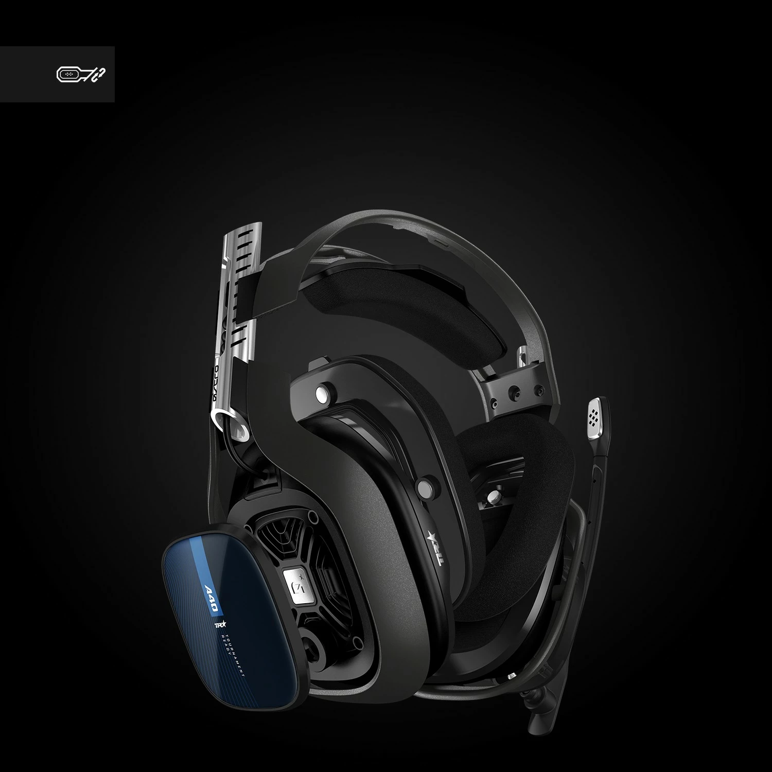 Kufje Logitech Astro A40 TR, për PS4, me kabllo, jack 3.5mm, zi/blu