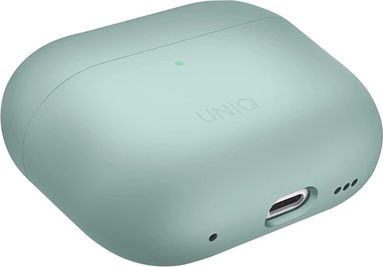 Mbështjellës UNIQ Lino për AirPods Pro 2, silikon, mint, me rrip