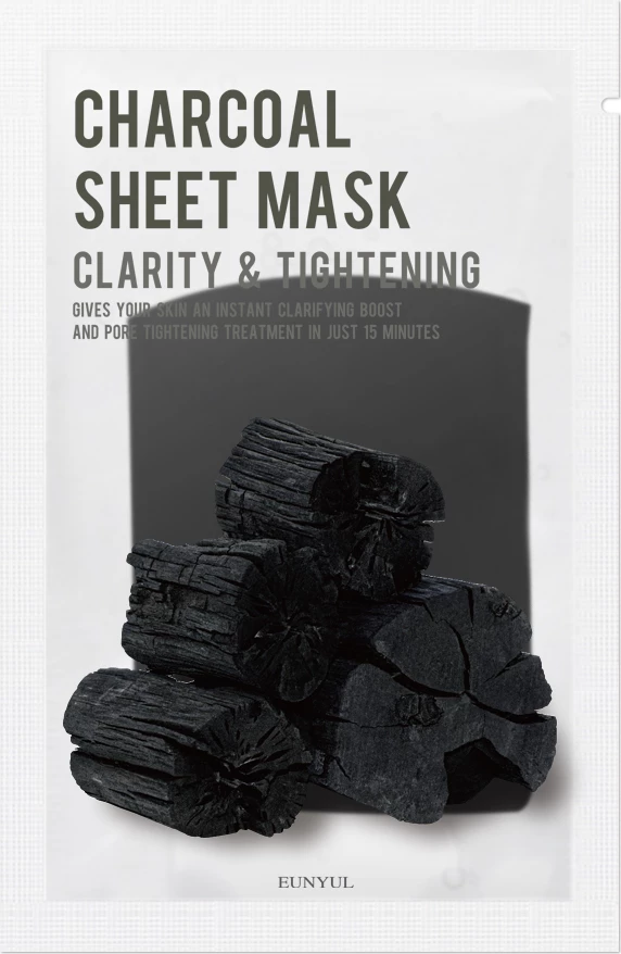 Maskë fytyre në letër EUNYUL Charcoal Sheet Mask për femra, 22ml
