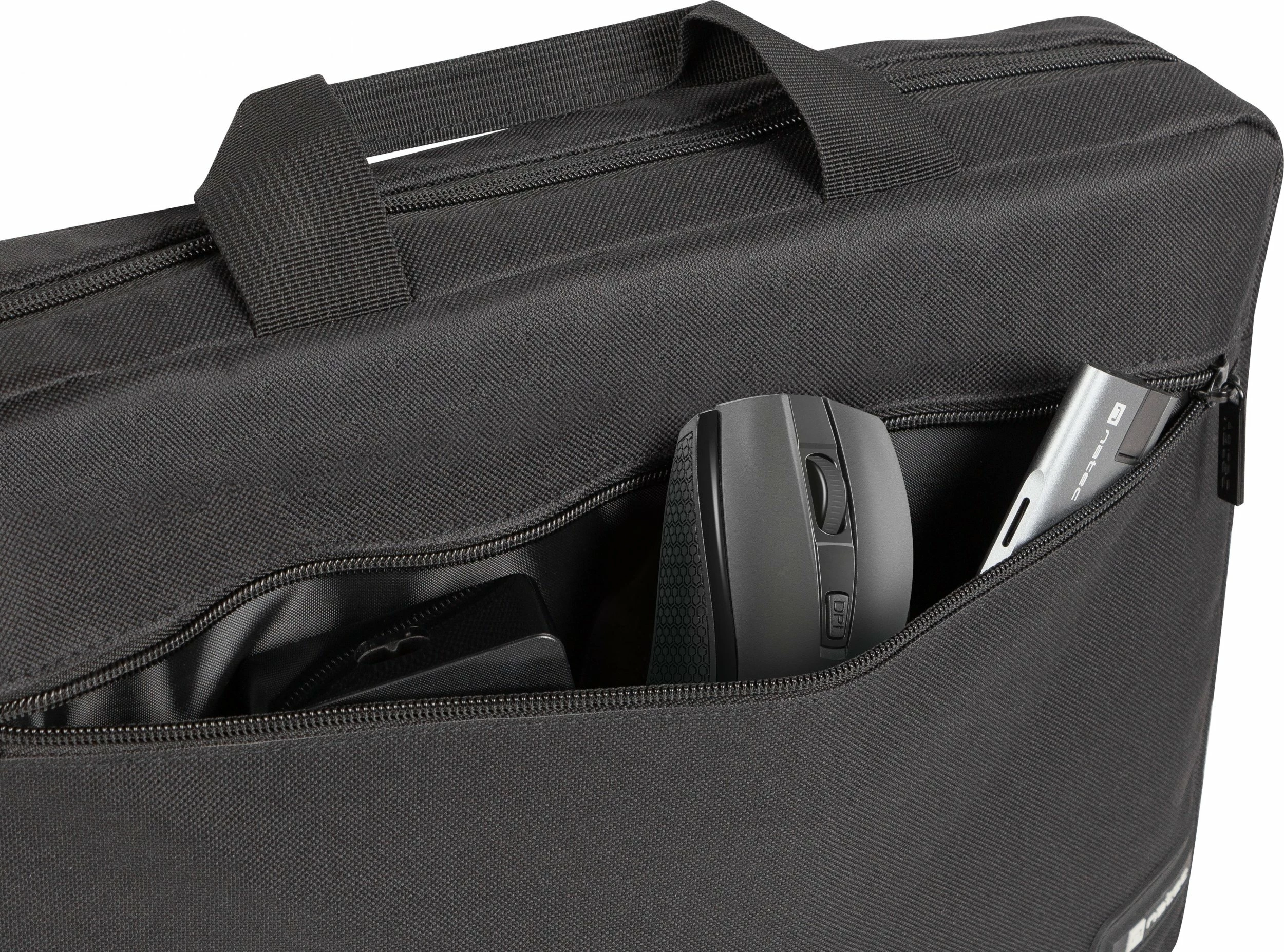 Çantë për laptop Natec Wallaroo 2 NTO-2051 15.6" poliester, e zezë, set me Maus wireless 1600 DPI
