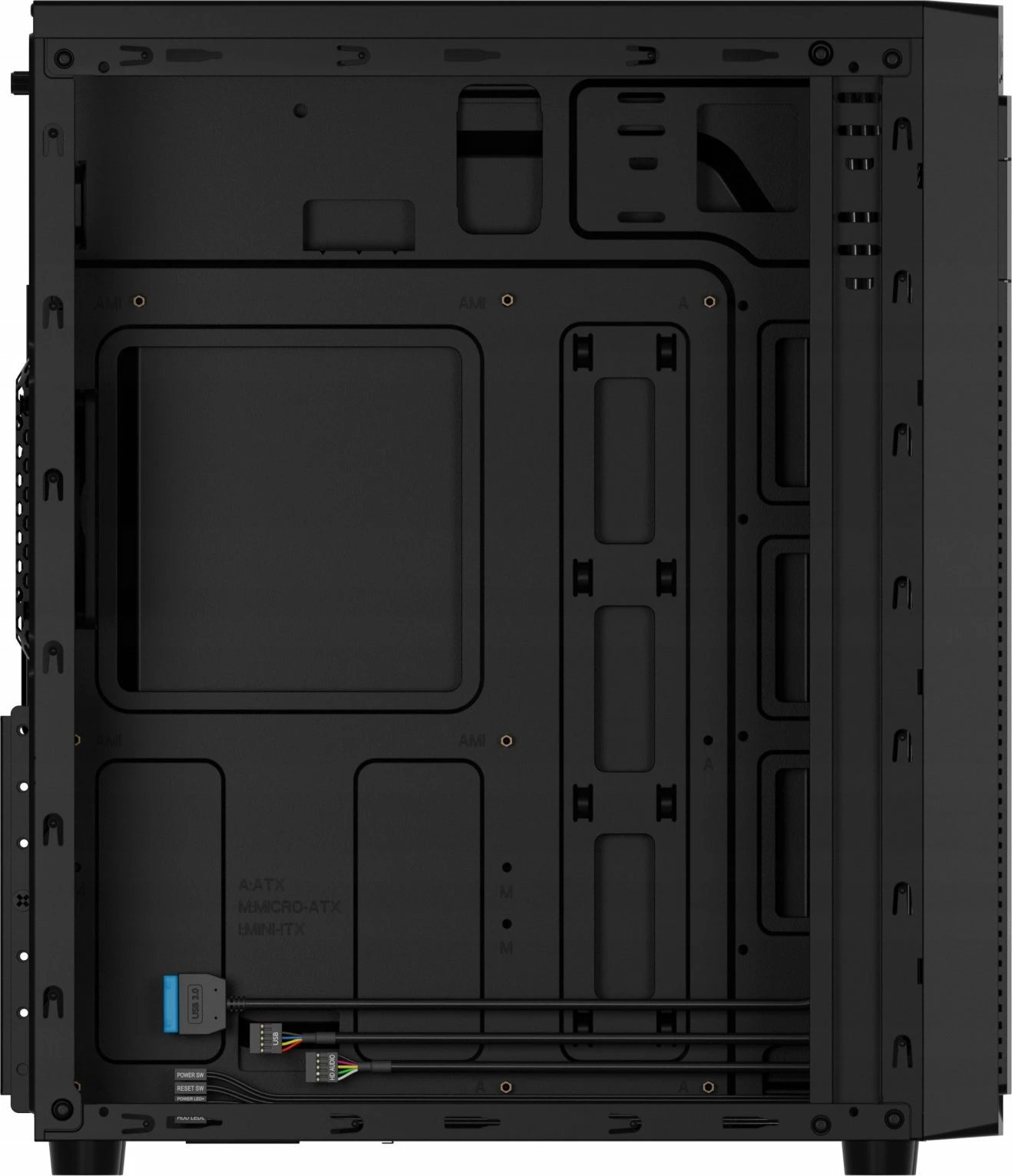 Kasë Natec Aracanta NPC-2326 Midi Tower ATX/Micro ATX/Mini-ITX, pa PSU, pa dritare, e zezë