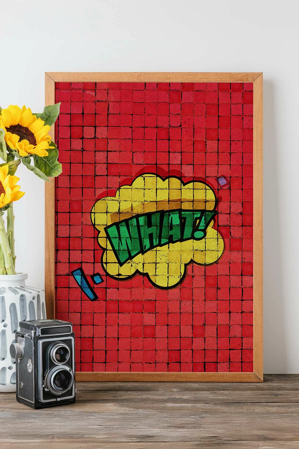 Pikturë dekorative me kornizë, Wallity, Popmosaıc7, shumëngjyrëshe, 33x48cm