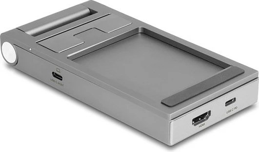 Docking station DeLOCK USB-C 4K me stand, HDMI, USB Hub, SD/MicroSD, PD 60W, gri