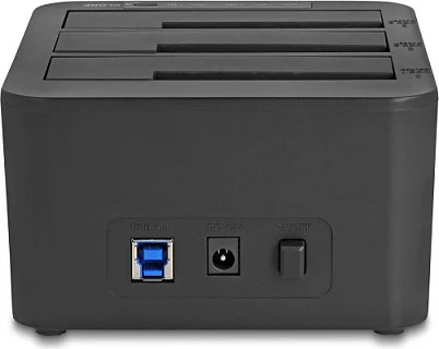 Docking station DeLOCK 64332, me 3 slote për HDD/SSD SATA 2.5/3.5, USB 3.2 Gen 1, e zezë