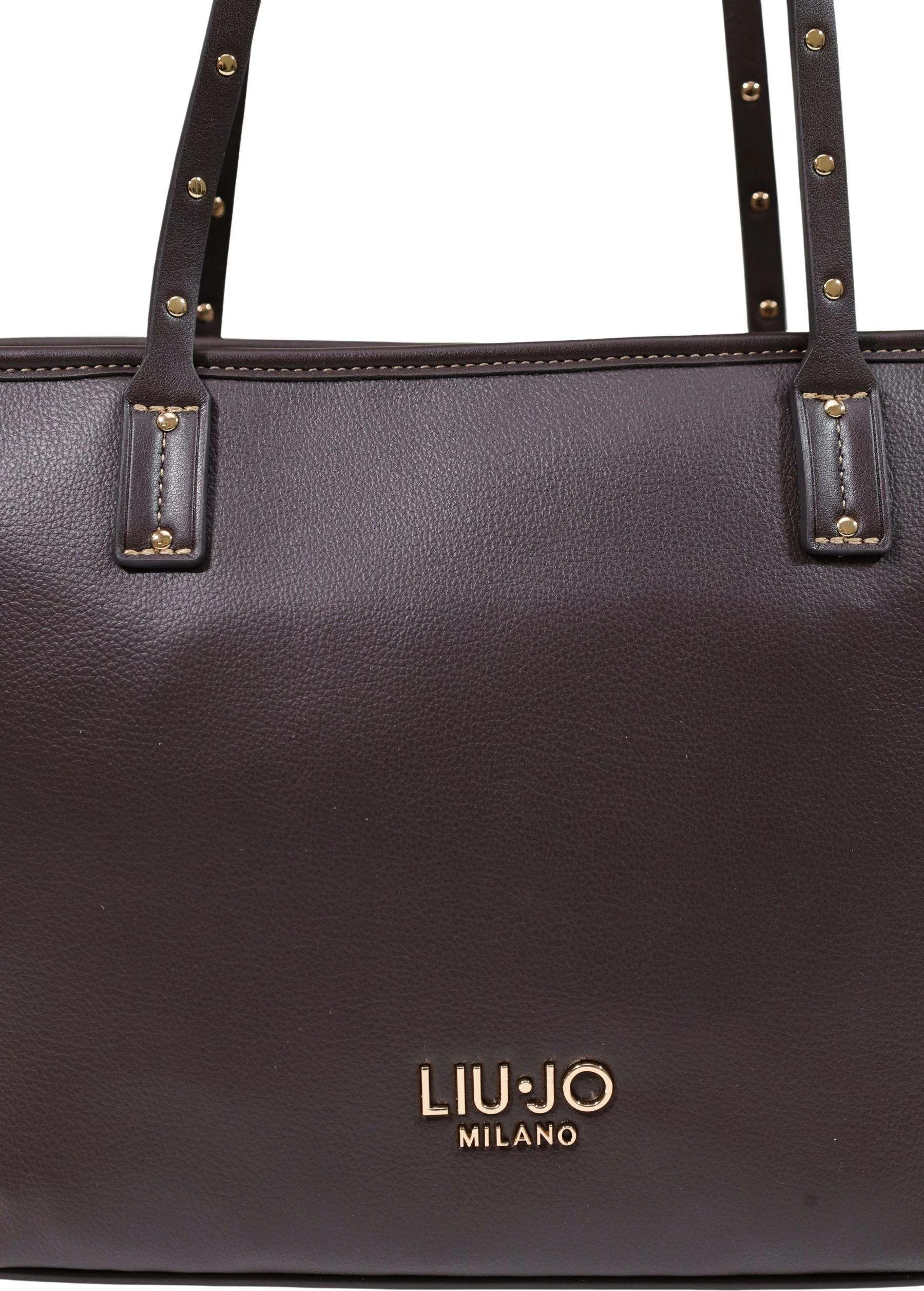 Çantë shopper Liu Jo AF6071 E1120 për femra, kafe e errët