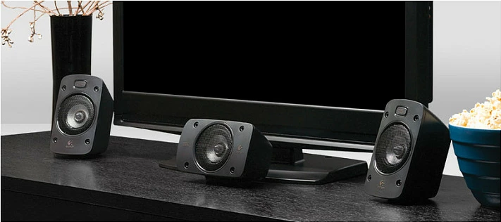 Altoparlantë Logitech Z906, 500 W, 1000 W, IR, të zeza