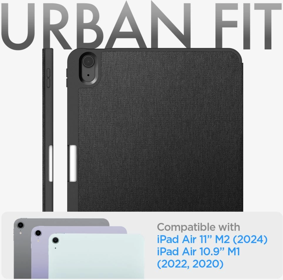 Mbështjellës Spigen Urban Fit për iPad Air 10.9''/11'' 2020-2024, i zi