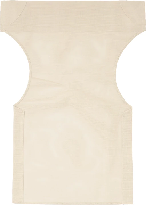 Pëlhurë e perforuar për karrige regjisori, ngjyrë fildishi, 45/57x1x78.5cm