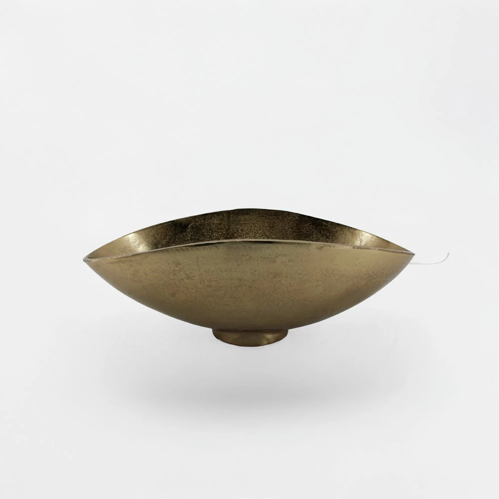 Enë dekorative FLOW BOWL, alumin, ngjyrë ari, 43x25x16cm