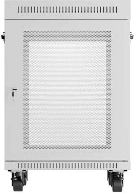 Kabinet rack LANBERG 19" 15U 600x600, në këmbë, derë e perforuar, gri