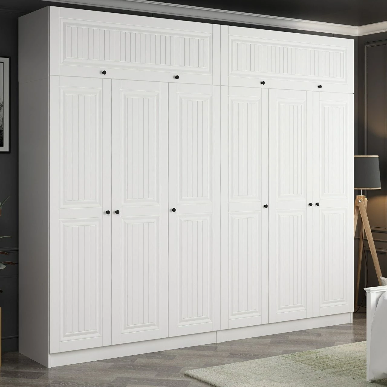 Dollap i bardhë për dhomë gjumi, Skye Decor, Kale - 5230