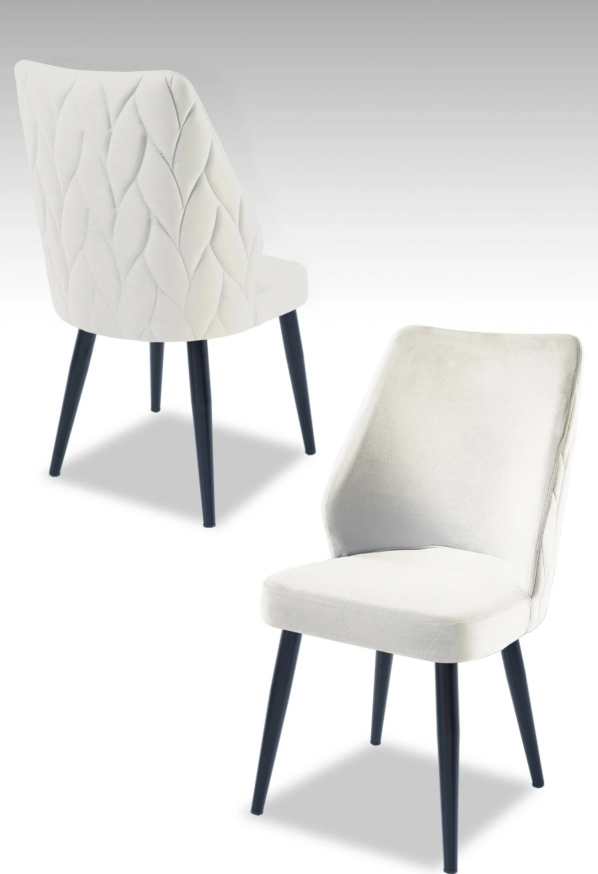 Set karrigesh (2 copë) Hanah Home, Pufi, krem, e zezë