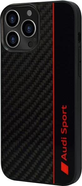 Mbështjellës Audi Carbon Fiber Stripe për iPhone 13 Pro / 13 6.1", i zi