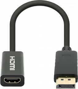 Adapter aktiv DisplayPort në HDMI MANHATTAN, 4K 60Hz, DP mashkull - HDMI femër, 0.15m, i zi