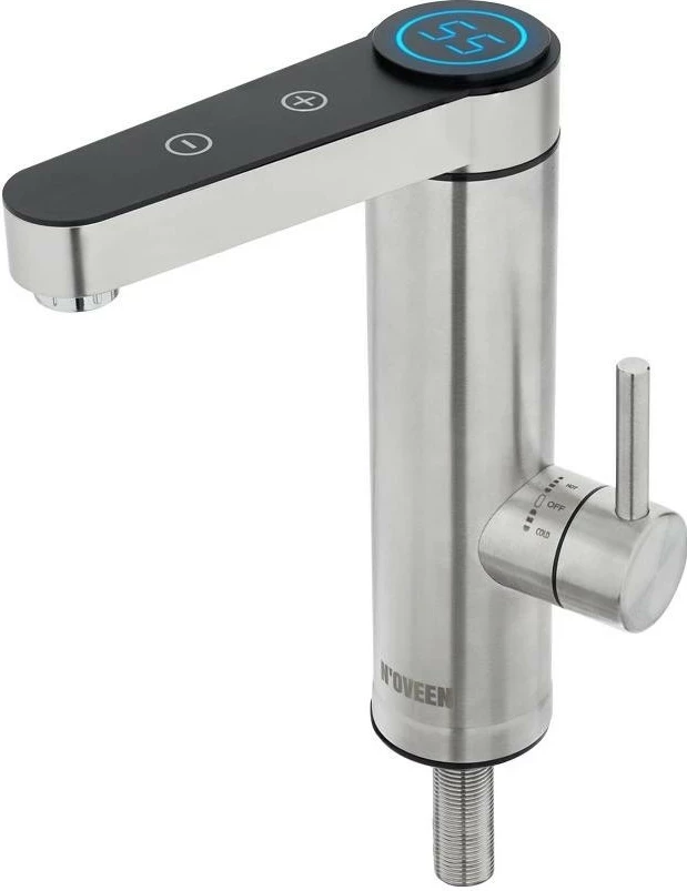 Rubinet ngrohës uji N'OVEEN IWH960, LED panel, inox, IPX4, argjendtë