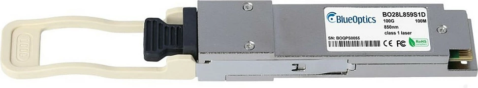 Modul transceiver BlueOptics FN-TRAN-QSFP28-SR, QSFP28, 100Gb 100GBASE-SR4, MTP/MPO, 100m, Nickel