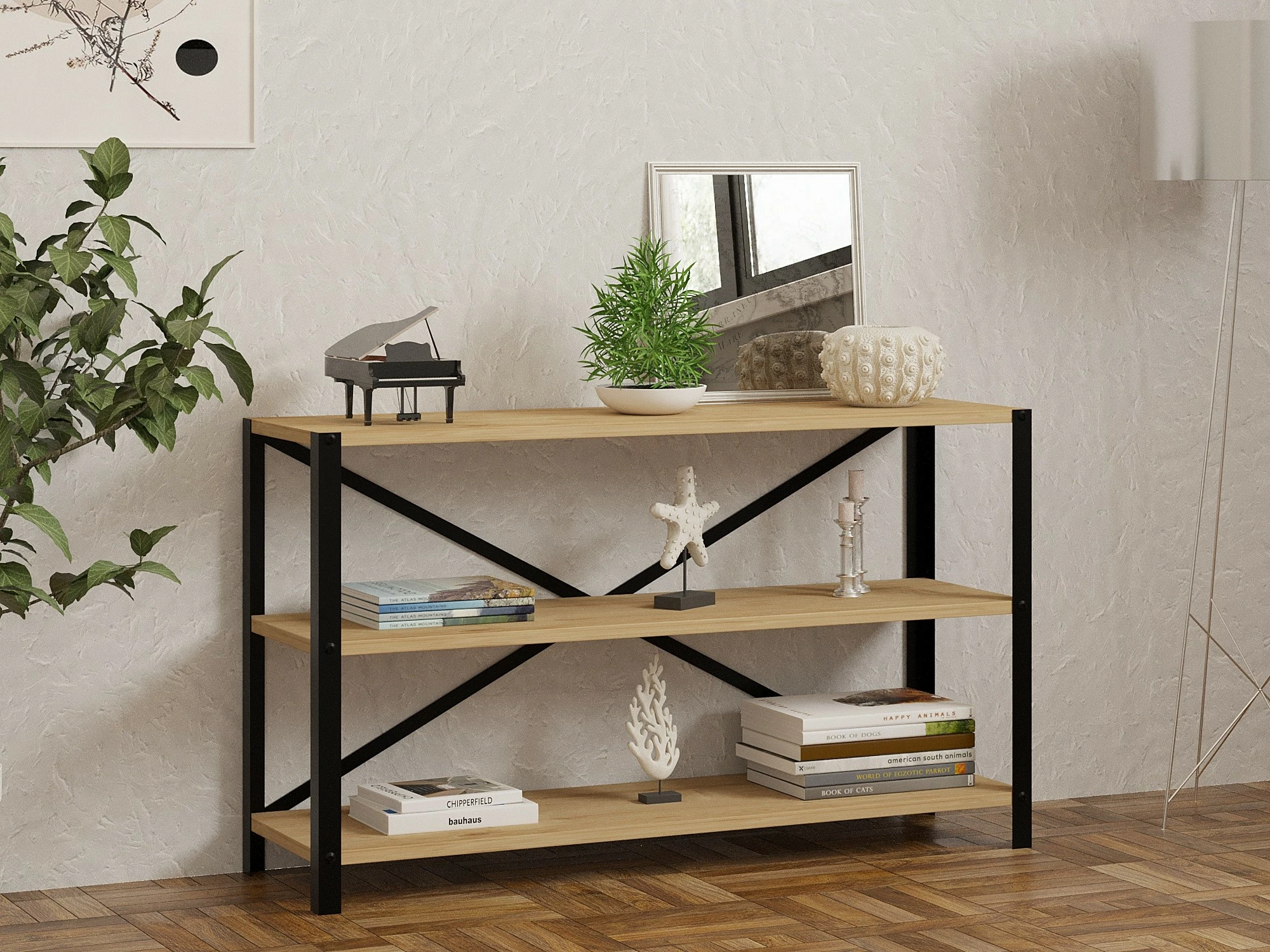 Raft librash Hanah Home, Derby, ngjyrë safir