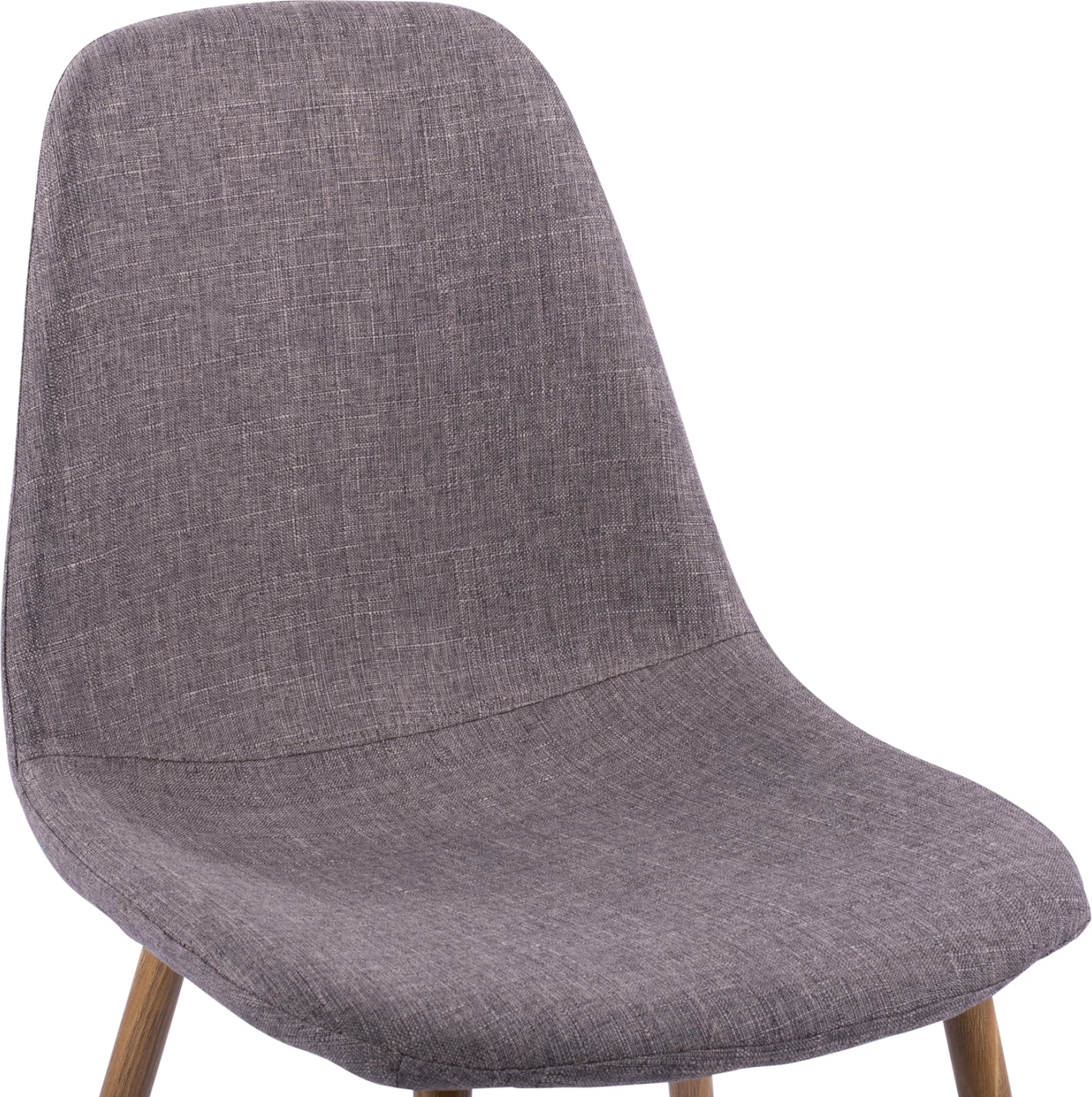 Karrige ngrënieje Leonardo FH00100.03 me këmbë metalike dhe pëlhurë kafe 44x55x85 cm, set prej 4 copë